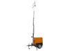 BETONTROWEL Mobil LED fénytorony, Kubota dízelmotor, max. 7,3m, kézi oszlopemelés, 4x300W