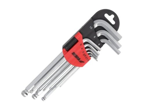 Hosszú imbuszkulcsok golyó 1.5-10mm készlet 9db, CRV