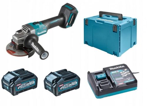 Makita akkus sarokcsiszoló + fék 2x4,0Ah 40V MAX xgt Li-ion BL 125mm