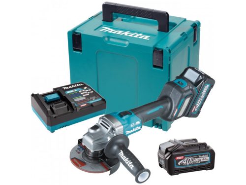 Makita sarokcsiszoló 125mm 40V max XGT Li-ion BL AWS + FÉK 2x4,0Ah