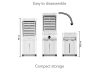 TROTEC PAE 61 Aircooler, léghűtő, légnedvesítő