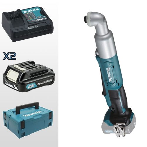 Makita akkus ütvecsavarbehajtó 1/2" 2x2,0Ah 10,8V CXT Li-ion 60Nm sarok + MAKPAC koffer