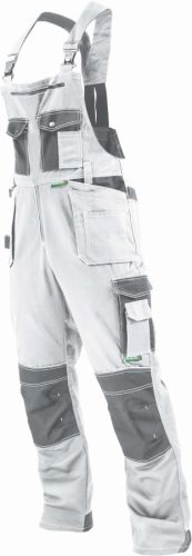 Kantáros munkanadrág (kertész), fehér-szürke, XL, Allround line White, STALCO PREMIUM