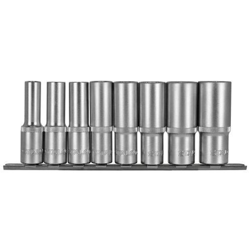 8 darabos mély dugókulcs készlet 1/2", 10, 12, 13, 15, 17, 19, 22, 24 mm, "Stalco" S-54059