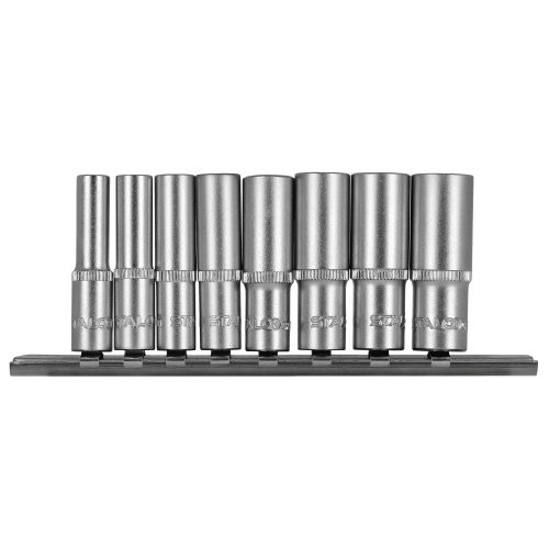 8 darabos mély dugókulcs készlet 1/4", 6, 7, 8, 9, 10, 11, 12, 13 mm, "Stalco" S-54061