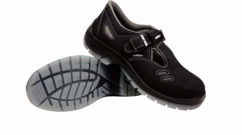 Munkavédelmi szandál, S1 SRC, bőr, fekete, méret:43, HELIOS SANDAL, STALCO PERFECT