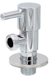 Kerámia betétes INOX hatású sarokszelep 1/2x3/8" SHINE