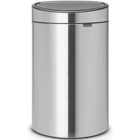   Brabantia Touch Bin New Recycle Soft-Touch nyomófedeles szelektív kuka, ovális, 23+10L - G+C méret, r.m. acél selyem
