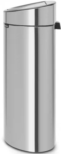 Brabantia Touch Bin New Recycle Soft-Touch nyomófedeles szelektív kuka, ovális, 23+10L - G+C méret, r.m. acél selyem