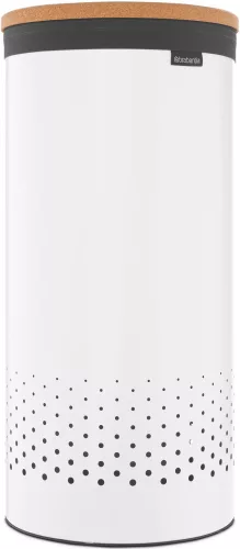 Brabantia Laundry Bin szennyestartó szellőző nyílásokkal, tépőzáras, mosható szennyesgyűjtő zsák, henger forma, közepes