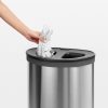 Brabantia Laundry Bin Selector szennyestartó szellőző nyílásokkal, 2 részes tépőzáras szennyesgyűjtő zsák, ovális forma,