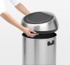 Brabantia Touch Bin nyomófedeles hulladékgyűjtő XXL, 60L - H méret, selyem r.m. acél test, selyem r.m. acél fedő