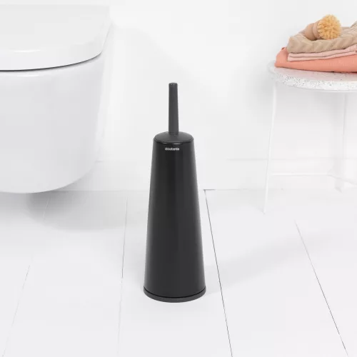 Brabantia ReNew WC-kefe padlón álló tartóval, acél, matt fekete - 108587