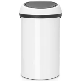   Brabantia Touch Bin nyomófedeles hulladékgyűjtő XXL, 60L - H méret, fehér acél test, fehér fedő - 108686