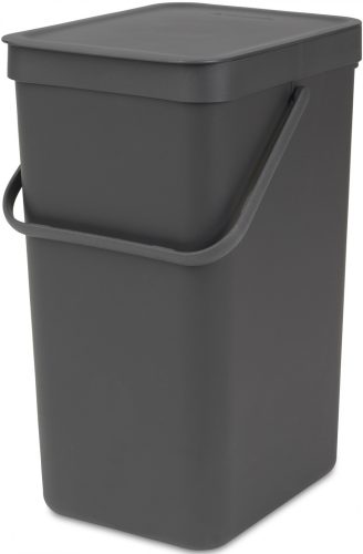 Brabantia Sort & Go konyhai szemetes felnyitható fedéllel, fogantyúval szelektív és komposzt gyűjtéséhez, 16L - D méret,