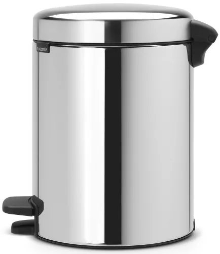 Brabantia NewIcon pedálos hulladékgyűjtő szagmentesen záródó Soft-Close fedél, műanyag tartály, 5L - W méret, r.m. acél,