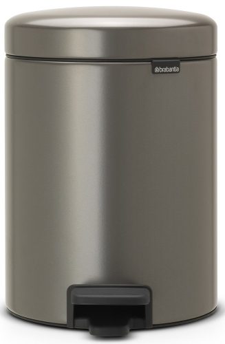 Brabantia NewIcon pedálos hulladékgyűjtő szagmentesen záródó Soft-Close fedél, műanyag tartály, 5L - W méret, acél,