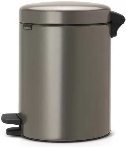 Brabantia NewIcon pedálos hulladékgyűjtő szagmentesen záródó Soft-Close fedél, műanyag tartály, 5L - W méret, acél,