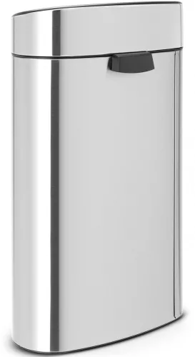 Brabantia Touch Bin New Recycle Soft-Touch nyomófedeles szelektív kuka, ovális, 23+10L - G+C méret, r.m. acél selyem