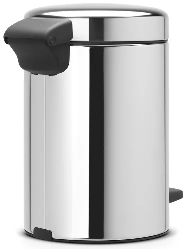 Brabantia NewIcon pedálos hulladékgyűjtő szagmentesen záródó Soft-Close fedél, műanyag tartály, 3L - V méret, r.m. acél,