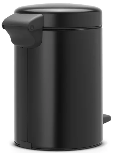 Brabantia NewIcon pedálos hulladékgyűjtő szagmentesen záródó Soft-Close fedél, műanyag tartály, 3L - V méret, acél, matt