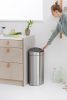 Brabantia Touch Bin New Soft-Touch nyomófedeles hulladékgyűjtő belső tartállyal, ovális, 40L - L méret, r.m. acél selyem