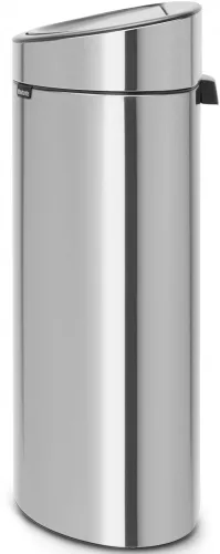 Brabantia Touch Bin New Soft-Touch nyomófedeles hulladékgyűjtő belső tartállyal, ovális, 40L - L méret, r.m. acél selyem