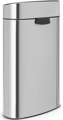 Brabantia Touch Bin New Soft-Touch nyomófedeles hulladékgyűjtő belső tartállyal, ovális, 40L - L méret, r.m. acél selyem