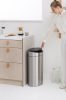 Brabantia Touch Bin New Soft-Touch nyomófedeles hulladékgyűjtő belső tartállyal, ovális, 40L - L méret, r.m. acél selyem