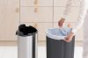 Brabantia Touch Bin New Soft-Touch nyomófedeles hulladékgyűjtő belső tartállyal, ovális, 40L - L méret, r.m. acél selyem