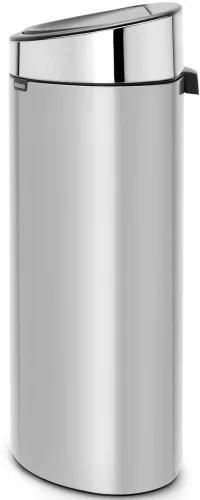 Brabantia Touch Bin New Soft-Touch nyomófedeles hulladékgyűjtő belső tartállyal, ovális, 40L - L méret, acél, metál