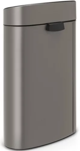 Brabantia Touch Bin New Soft-Touch nyomófedeles hulladékgyűjtő belső tartállyal, ovális, 40L - L méret, acél,