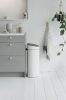 Brabantia Touch Bin New Soft-Touch nyomófedeles hulladékgyűjtő belső tartállyal, ovális, 40L - L méret, acél, fehér