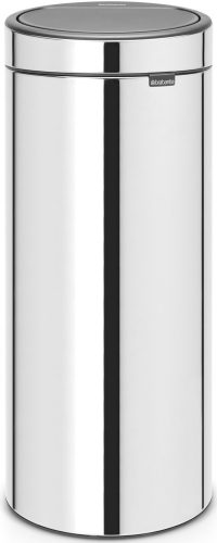 Brabantia Touch Bin New Soft-Touch nyomófedeles hulladékgyűjtő belső tartállyal, kerek, 30L - G méret, r.m. acél, fényes