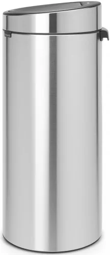 Brabantia Touch Bin New Soft-Touch nyomófedeles hulladékgyűjtő belső tartállyal, kerek, 30L - G méret, r.m. acél, selyem