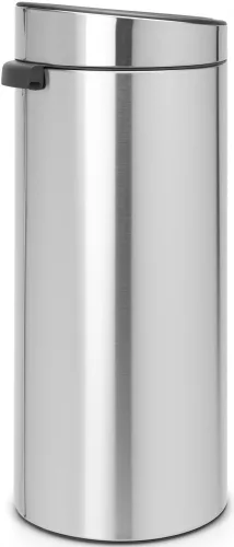 Brabantia Touch Bin New Soft-Touch nyomófedeles hulladékgyűjtő belső tartállyal, kerek, 30L - G méret, r.m. acél, selyem