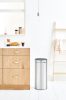 Brabantia Touch Bin New Soft-Touch nyomófedeles hulladékgyűjtő belső tartállyal, kerek, 30L - G méret, r.m. acél, selyem