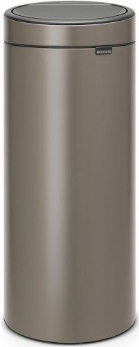 Brabantia Touch Bin New Soft-Touch nyomófedeles hulladékgyűjtő belső tartállyal, kerek, 30L - G méret, acél,