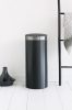 Brabantia Touch Bin New Soft-Touch nyomófedeles hulladékgyűjtő belső tartállyal, kerek, 30L - G méret, acél, matt fekete