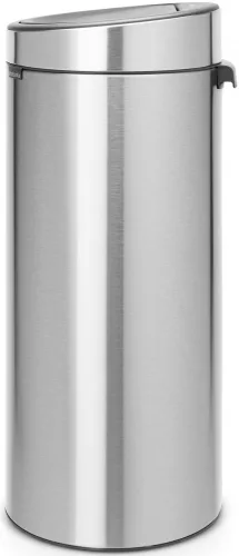 Brabantia Touch Bin New Soft-Touch nyomófedeles hulladékgyűjtő belső tartállyal, kerek, 30L - G méret, r.m. acél, selyem