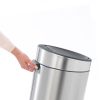 Brabantia Touch Bin New Soft-Touch nyomófedeles hulladékgyűjtő belső tartállyal, kerek, 30L - G méret, r.m. acél, selyem