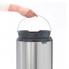 Brabantia Touch Bin New Soft-Touch nyomófedeles hulladékgyűjtő belső tartállyal, kerek, 30L - G méret, r.m. acél, selyem