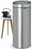 Brabantia Touch Bin New Soft-Touch nyomófedeles hulladékgyűjtő belső tartállyal, kerek, 30L - G méret, r.m. acél, selyem