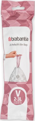 Brabantia PerfectFit szemeteszsák, V méret, 2-3L, 20 zsák/tekercs - 116582