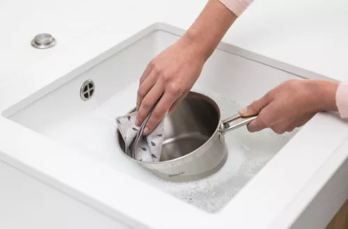 Brabantia SinkSide mikroszálas tisztítókendő, 2 db-os szett, világosszürke, 300x300 mm - 117688