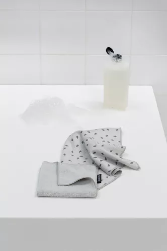 Brabantia SinkSide mikroszálas tisztítókendő, 2 db-os szett, világosszürke, 300x300 mm - 117688
