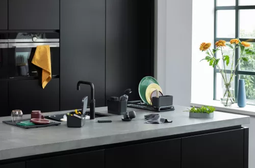 Brabantia SinkSide mikroszálas tisztítókendő, 2 db-os szett, sötétszürke, 300x300 mm - 118029