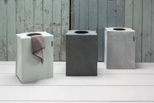 Brabantia Laundry Bags összehajtható szennyestartó táska, négyzet formájú, nagy méret 55L, szürke - 120367