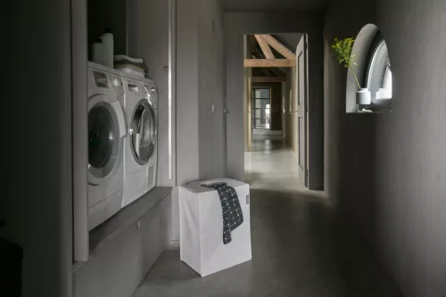 Brabantia Laundry Bags összehajtható szennyestartó táska, négyzet formájú, nagy méret 55L, szürke - 120367