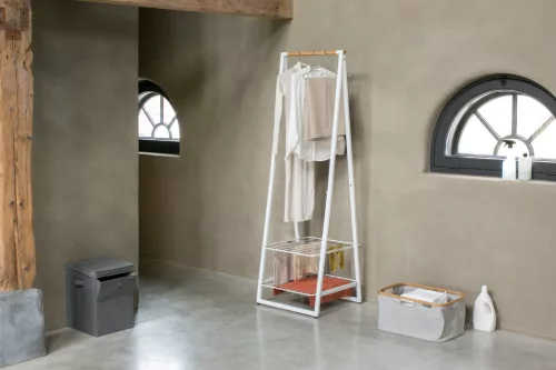 Brabantia Stackable Laundry Box egymásra helyezhető szennyestartó doboz, fix tetővel, téglalap formájú, 35L, borsfekete